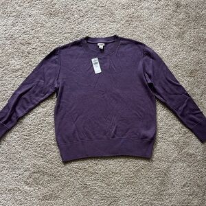 LLBean Purple Crewneck Sweater